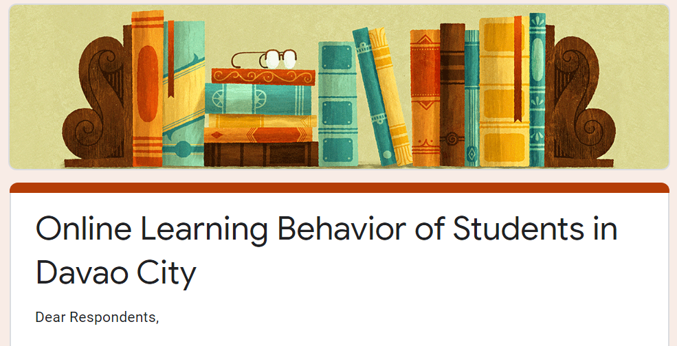 Do you know online learning behavior of students in davao city 
